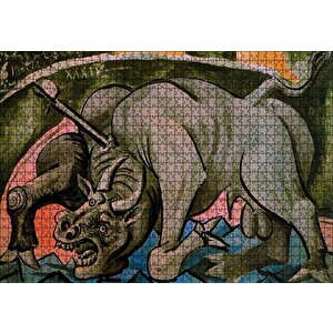 Dying Bull, 1934 By Pablo Picasso Puzzle Yapboz Mdf Ahşap 1000 Parça