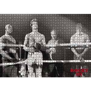 Rocky 3 Sylvester Stallone Ring Sb Puzzle Yapboz Mdf Ahşap 1000 Parça