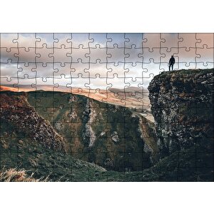 Cakapuzzle  Kayalıklardaki Yalnız Adam Puzzle Yapboz Mdf Ahşap