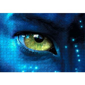 Avatar Yakın Plan Göz Görseli Puzzle Yapboz Mdf Ahşap 500 Parça