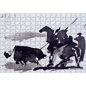 Bullfight Scene, 1960 By Pablo Picasso Puzzle Yapboz Mdf Ahşap 255 Parça