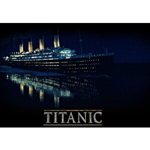Titanic Gece Ve Işıklar Puzzle Yapboz Mdf Ahşap 500 Parça