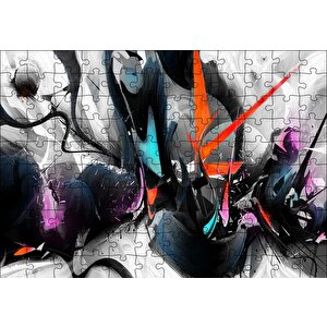 Karışık 3 Boyutlu Renkli Şekiller Puzzle Yapboz Mdf Ahşap 120 Parça