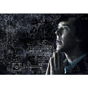 Sherlock Benedict Cumberbatch Ve Formüller Puzzle Yapboz Mdf Ahşap 255 Parça