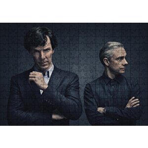 Sherlock Holmes Ve Dr Watson Puzzle Yapboz Mdf Ahşap 255 Parça
