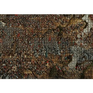 Avrupada Savaş Meydanı Sahnesi Puzzle Yapboz Mdf Ahşap 1000 Parça