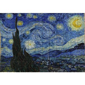 Vincent Van Gogh Deliliğin Kıyılarında Puzzle Yapboz Mdf Ahşap 120 Parça
