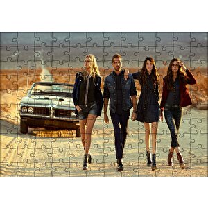 Hızlı Ve Öfkeli Paul Walker Kızlarla Puzzle Yapboz Mdf Ahşap 120 Parça