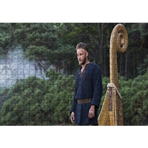 Vikingler Ragnar Gemide Puzzle Yapboz Mdf Ahşap 500 Parça