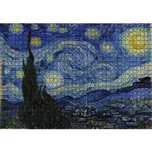 Vincent Van Gogh Deliliğin Kıyılarında Puzzle Yapboz Mdf Ahşap 1000 Parça