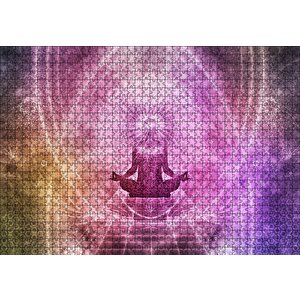 Meditasyon Yapan İnsan Figürü Puzzle Yapboz Mdf Ahşap 1000 Parça
