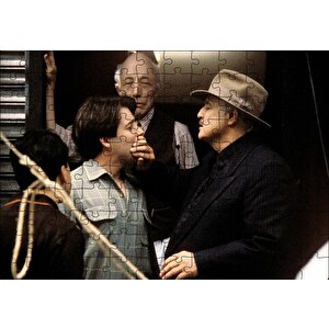 Marlon Brando The Godfather Şş Sessiz Ol Puzzle Yapboz Mdf Ahşap 120 Parça