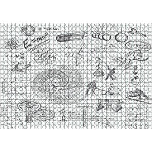 Fizik Formülleri Ve Fizik Kuralları Eskiz Çizimleri Puzzle Yapboz Mdf Ahşap 1000 Parça