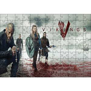 Vikingler Savaş Sonu Puzzle Yapboz Mdf Ahşap 120 Parça