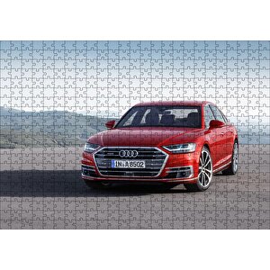 Kırmızı Audi Ön Görünüş Puzzle Yapboz Mdf Ahşap 500 Parça