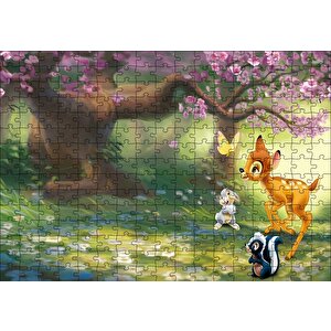 Bambi Ve Arkadaşları Ormanda Puzzle Yapboz Mdf Ahşap 255 Parça