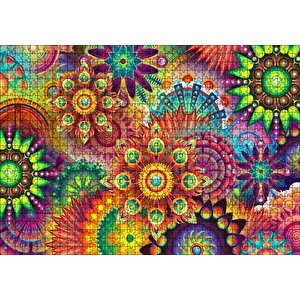 Sanrılar Dünyasında Şekiller Puzzle Yapboz Mdf Ahşap 1000 Parça