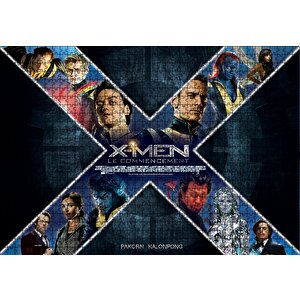 X Men Film Afişi Puzzle Yapboz Mdf Ahşap 1000 Parça