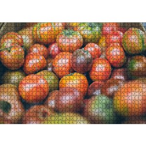 Kırmızı Yeşil Domatesler Puzzle Yapboz Mdf Ahşap 1000 Parça