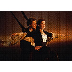 Titanic Rose Ve Jack Uçuyor Puzzle Yapboz Mdf Ahşap 1000 Parça