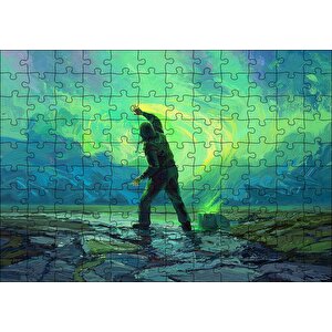 Gökyüzünü Boyayan Adam Puzzle Yapboz Mdf Ahşap 120 Parça