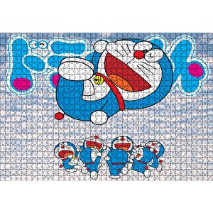 Doraemon Karakterleri Puzzle Yapboz Mdf Ahşap 1000 Parça