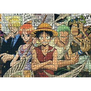 Monkey D Luffy Anime Karakterler Puzzle Yapboz Mdf Ahşap 1000 Parça