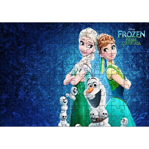 Frozen Fever Filmi Afiş Görseli Puzzle Yapboz Mdf Ahşap 120 Parça