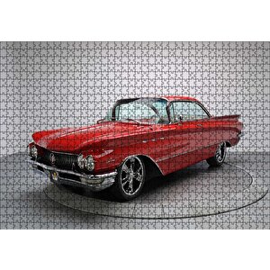 Kırmızı Kuyruklu Buick Klasik Puzzle Yapboz Mdf Ahşap 1000 Parça