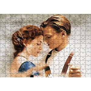 Titanic Rose Ve Jack Dans Ediyor Puzzle Yapboz Mdf Ahşap 255 Parça