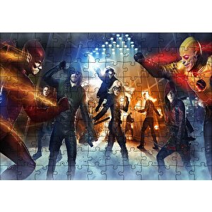 Okçular Ve Süper Kahramanlar Puzzle Yapboz Mdf Ahşap 120 Parça