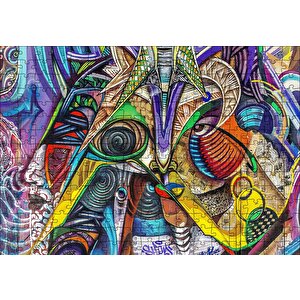 Duvar Boyama Sürreal Cümbüş Puzzle Yapboz Mdf Ahşap 255 Parça