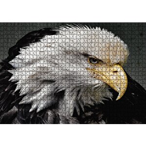 Amerikan Kartalı Makro Çekim Puzzle Yapboz Mdf Ahşap 1000 Parça
