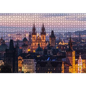 Katedral Ve Akşam Işıkları Puzzle Yapboz Mdf Ahşap 1000 Parça