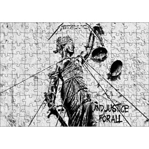 Metallica And Justice For All Albüm Kapağı Puzzle Yapboz Mdf Ahşap 120 Parça