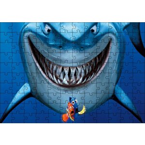 Kayıp Balık Nemo Köpek Balığı Puzzle Yapboz Mdf Ahşap 120 Parça