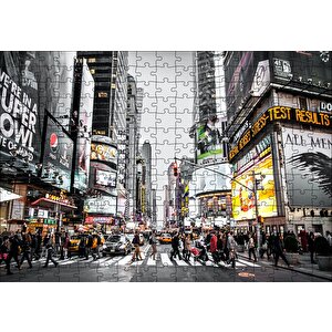 Büyükşehir Karmaşası Ve İnsanlar Puzzle Yapboz Mdf Ahşap 255 Parça