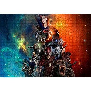 Tüm Süper Kahramanlar Ve Galaksiler Puzzle Yapboz Mdf Ahşap 500 Parça