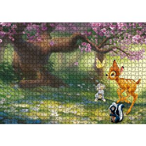 Bambi Ve Arkadaşları Ormanda Puzzle Yapboz Mdf Ahşap 1000 Parça