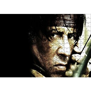John Rambo Ve Oku Puzzle Yapboz Mdf Ahşap 255 Parça