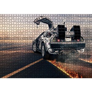 Geleceğe Dönüş Delorean'ın Dönüşü Puzzle Yapboz Mdf Ahşap 1000 Parça