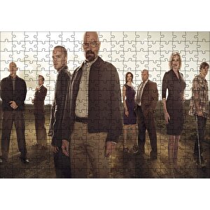 Breaking Bad Oyuncuları Bir Arada Puzzle Yapboz Mdf Ahşap 255 Parça