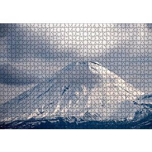 Karlı Görkemli Zirve Puzzle Yapboz Mdf Ahşap 1000 Parça