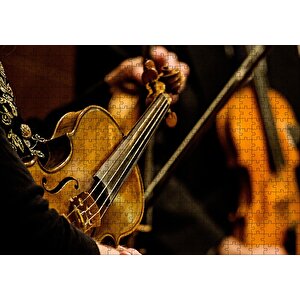 Keman Kültür Aletleri 2016 Müzik Puzzle Yapboz Mdf Ahşap 500 Parça