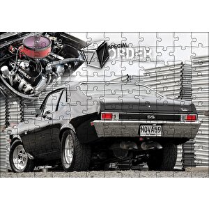 1969 Chevrolet Nova Arka Görünüş Puzzle Yapboz Mdf Ahşap 120 Parça