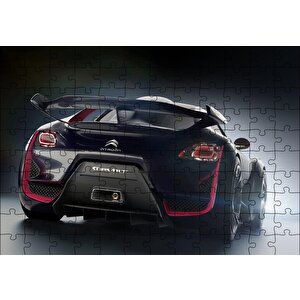 Elektrikli Siyah Citroen Survolt Arka Görünüş Puzzle Yapboz Mdf Ahşap 120 Parça