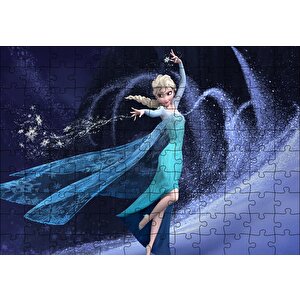 Frozen Karlar Ülkesi Kraliçe Elsa Puzzle Yapboz Mdf Ahşap 120 Parça