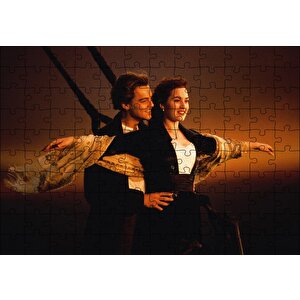 Titanic Rose Ve Jack Uçuyor Puzzle Yapboz Mdf Ahşap 120 Parça