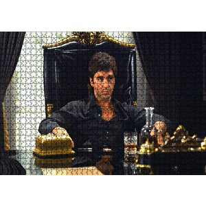 Al Pacino Tahtında Puzzle Yapboz Mdf Ahşap 1000 Parça