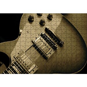 Elektrogitar Yakın Çekim Detay Puzzle Yapboz Mdf Ahşap 255 Parça